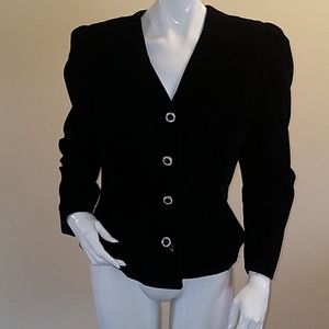 Vintage Saks Fith Avenue Black Velevet Jacket